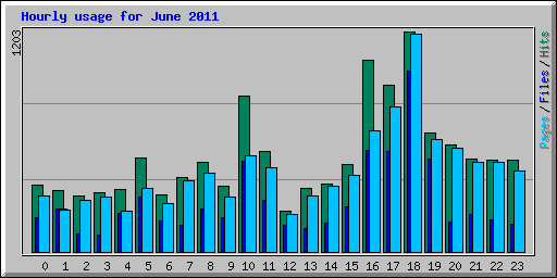 Hourly usage for June 2011