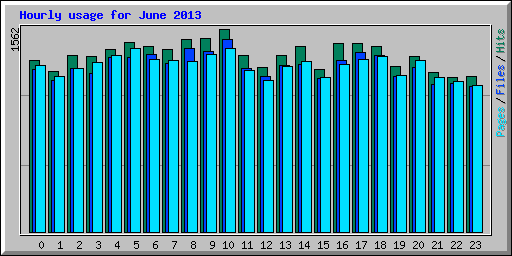 Hourly usage for June 2013