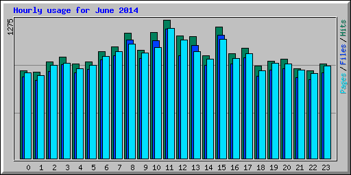 Hourly usage for June 2014