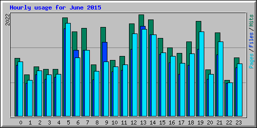 Hourly usage for June 2015