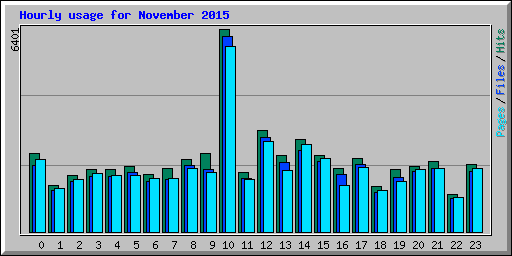Hourly usage for November 2015