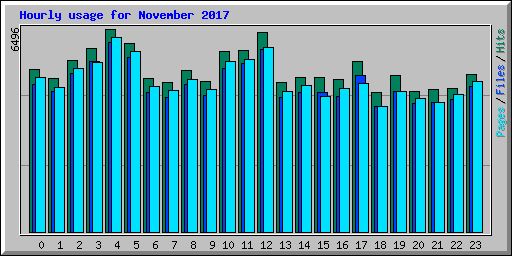Hourly usage for November 2017